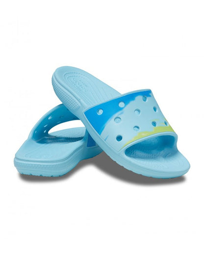 Unisex Adult-Crocs-Classic Slide 208276-4LE Arctic/Multi-UK-10