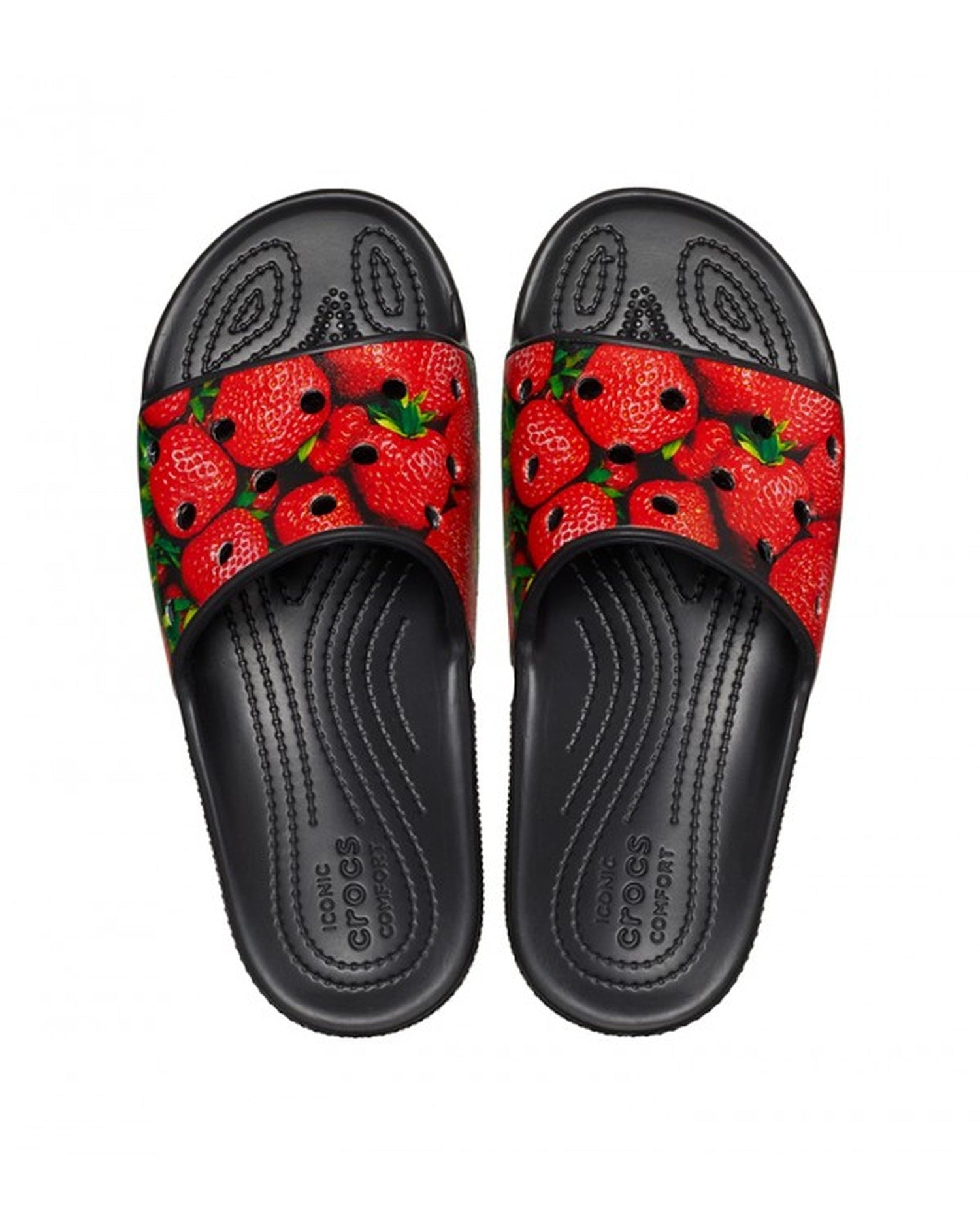 Unisex Adult-Crocs-Classic Slide 208376-643 Red/Black-UK-10