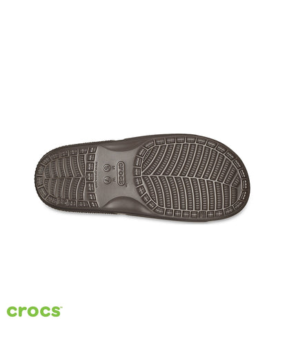 Unisex Adult-Crocs-Classic Slide 208618-2Y4 Bone/Leopard-UK-10