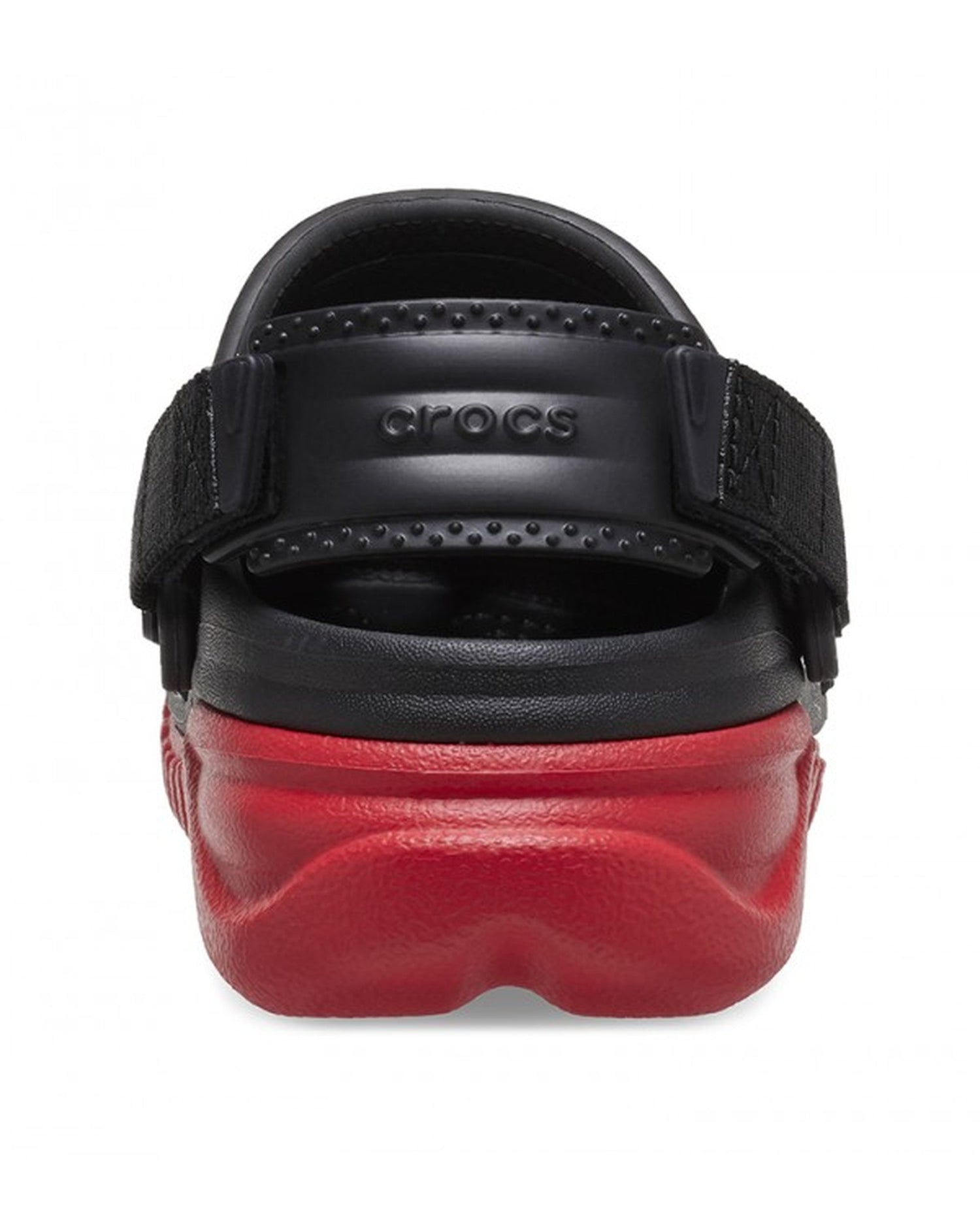 Unisex Adult-Crocs-Duet Clog 208776-0WQ Black/Varsity Red-UK-10