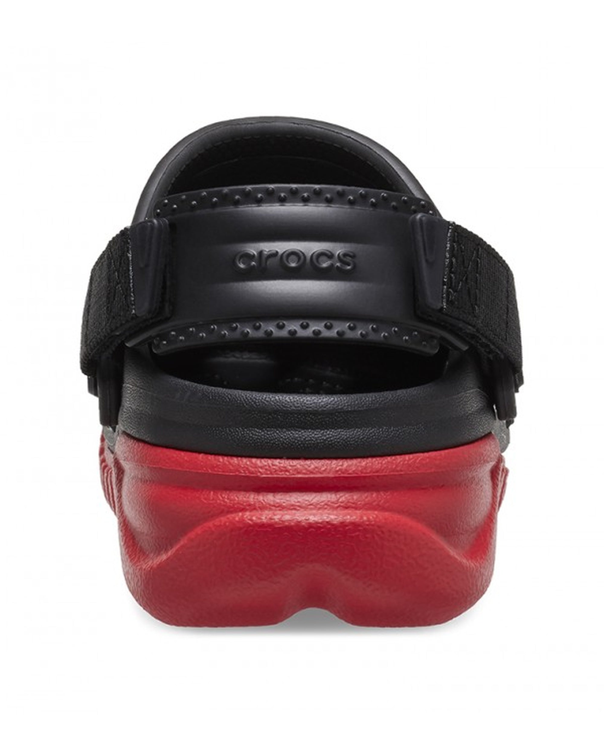 Unisex Adult-Crocs-Duet Clog 208776-0WQ Black/Varsity Red-UK-10
