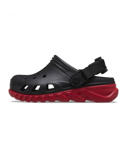 Unisex Adult-Crocs-Duet Clog 208776-0WQ Black/Varsity Red-UK-10