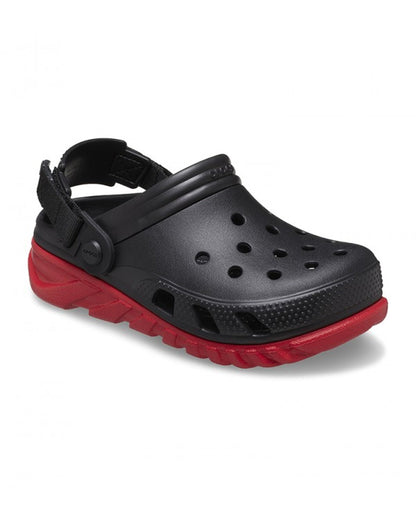 Unisex Adult-Crocs-Duet Clog 208776-0WQ Black/Varsity Red-UK-10