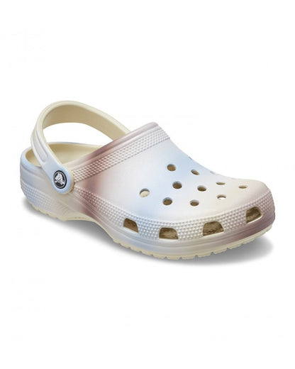 Unisex Adult-Crocs-Classic Clog 208981-2Y3 Bone/Multi-UK-10